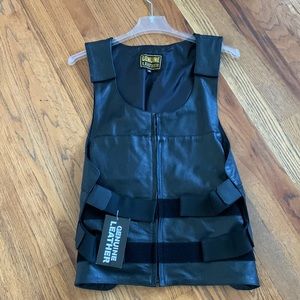 Mens Genuine Leather Vest